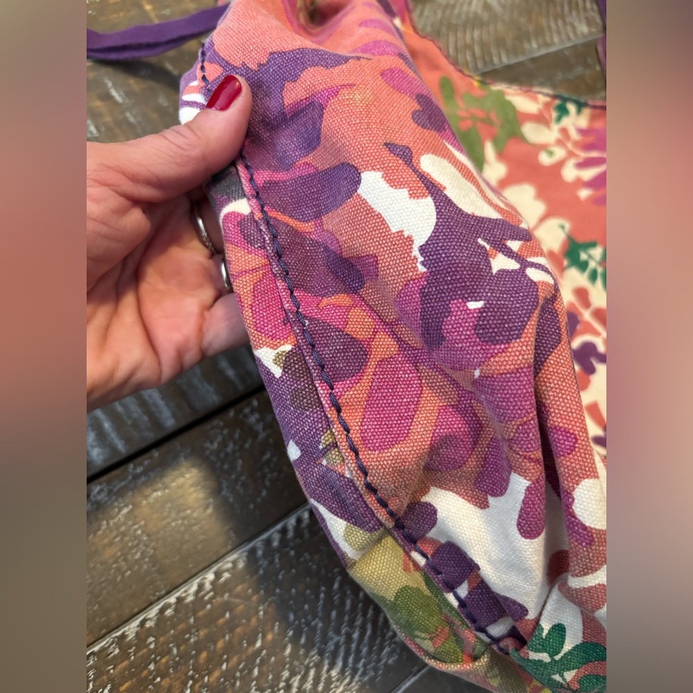 Lucky Brand Purple and Pink Floral Shoulder Bag - Picture 2 of 11